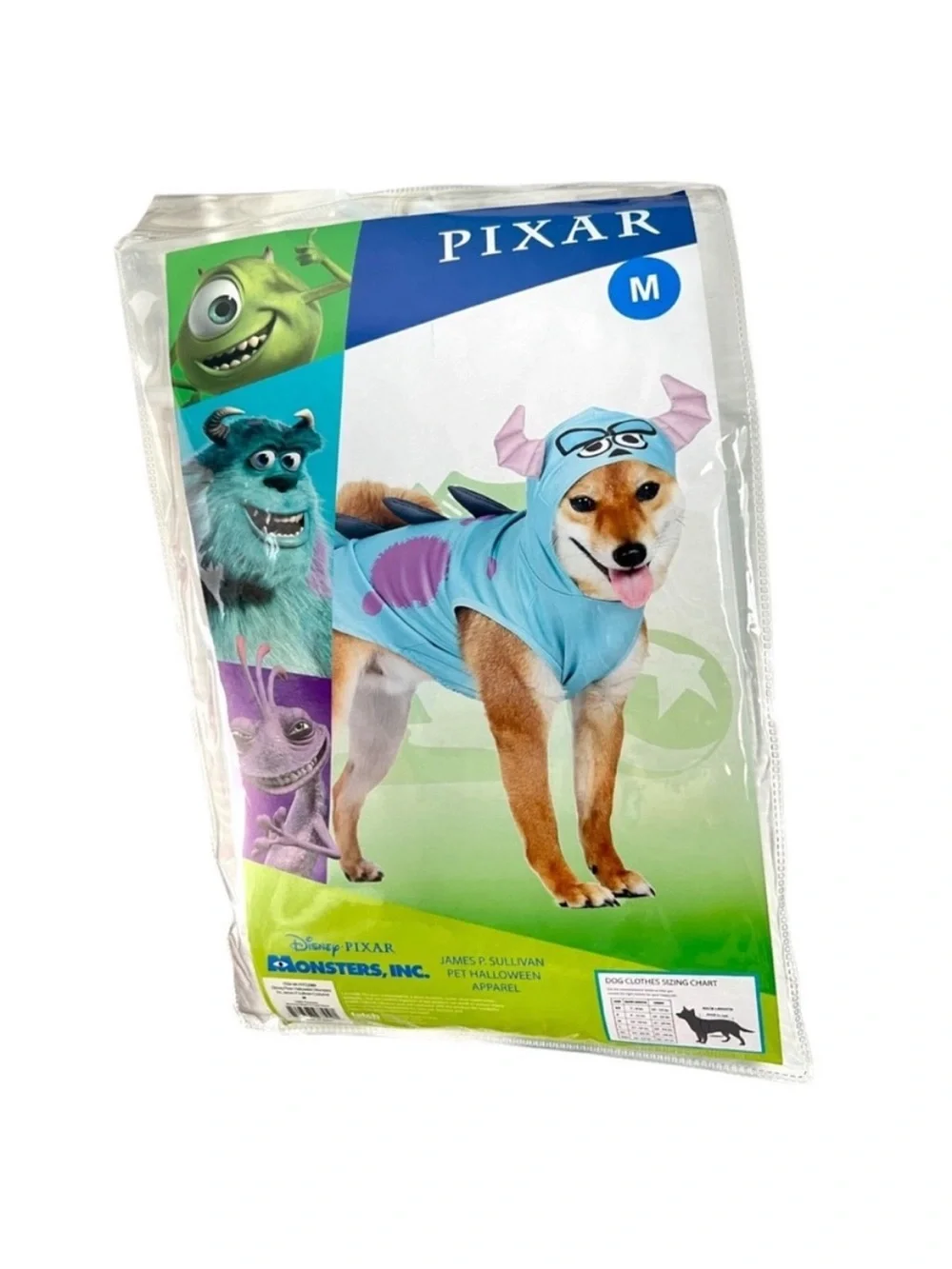 Disney Pixar Monsters Inc Sulley Pet Halloween Costume for Dog Size Small